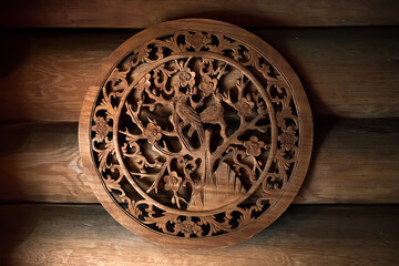 wooden carved wooden carved ornament