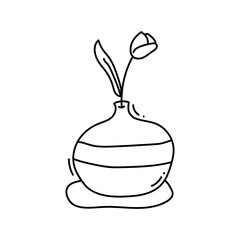 rustic flower with vase