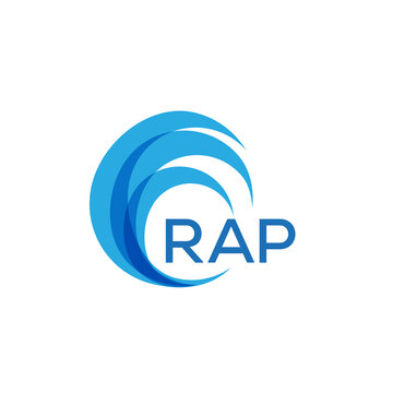 RAP letter logo. RAP blue image on white background. RAP Monogram logo design for entrepreneur and business. RAP best icon.
