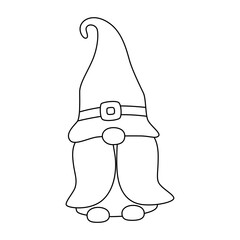 Cute christmas gnome icon.