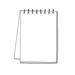 notebook line art hand drawn vector illustration