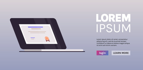 Graduated certificate and graduate academic diploma degree university education concept flat vector illustration.
