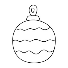 Christmas ball icon.