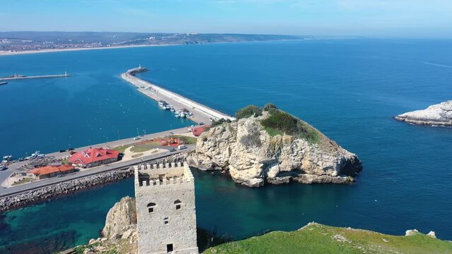 Sile Castle or Ocakli Island Castle is a wathtower located on Ocakli Ada in Sile district of Istanbul. It was criticized for its appearance after restoration of 2015 because it looked like Spongebob
