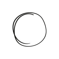 hand drawn scribble circle frame