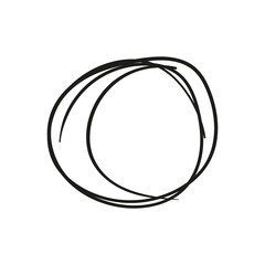 hand drawn scribble circle frame