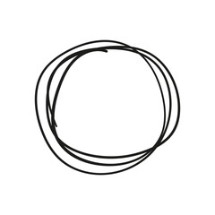 hand drawn scribble circle frame