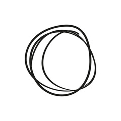 hand drawn scribble circle frame