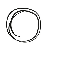 hand drawn scribble circle frame