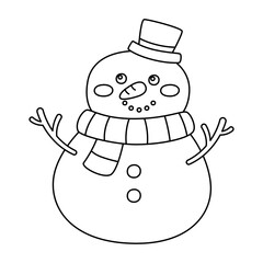 Snow man icon.