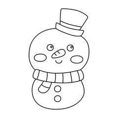 Snow man icon.
