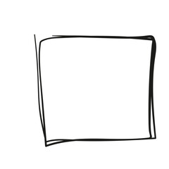 hand drawn scribble rectangle frame