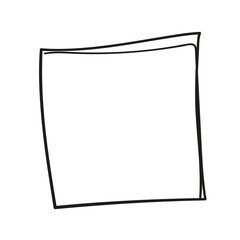 hand drawn scribble rectangle frame
