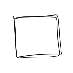 hand drawn scribble rectangle frame