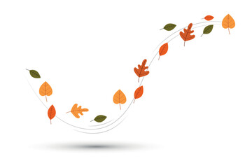 sfondo, vento, autunno, foglie secche, folata di vento, © xyz+