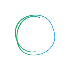 hand drawn scribble circle frame