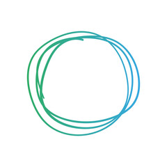 hand drawn scribble circle frame