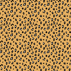 Seamless leopard pattern, animal print.