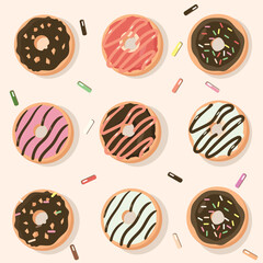 seamless pattern donnut