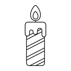 Christmas candle icon.