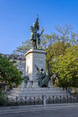 Bronze statue of the Marquis of S&aacute; da Bandeira in uniform by Giovanni Ciniselli (1832 - 1883), Lisbon