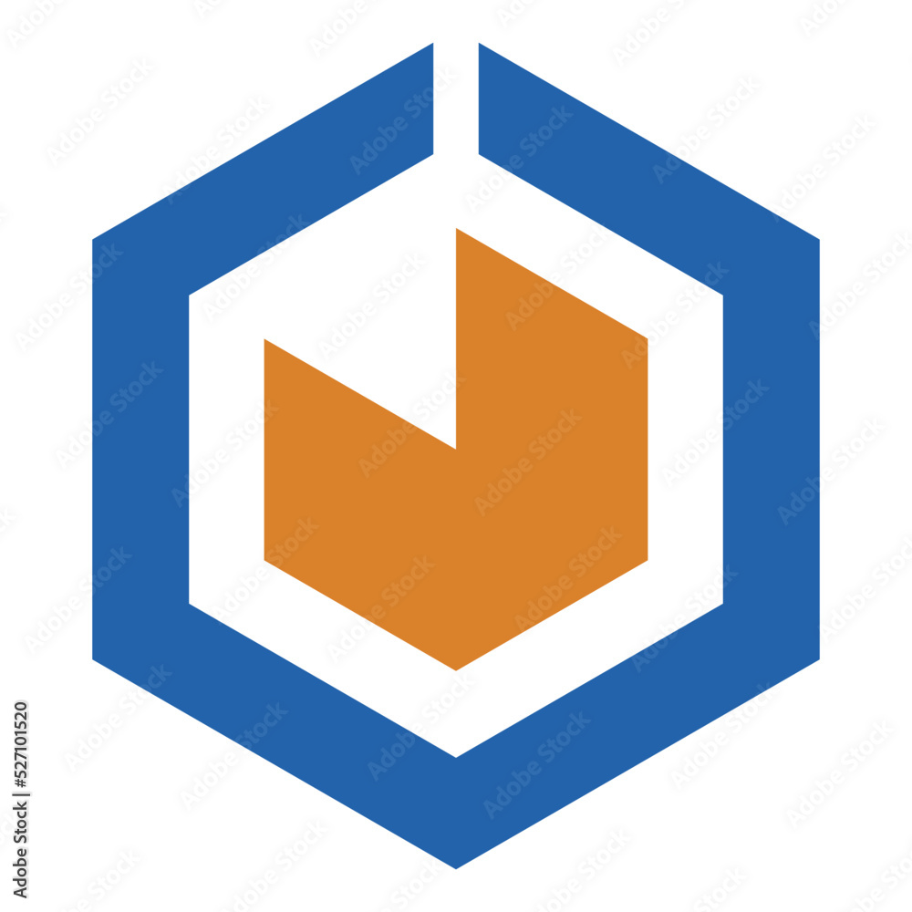 Sticker hexagon logo