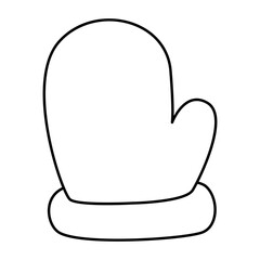 Mitten glove merry christmas icon.