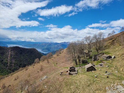 Ruins of a Village in Val Veddasca, Lombardy, Italy 
