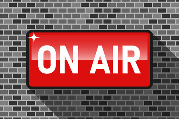 Fototapeta premium On Air Sign Radio Sign online Live