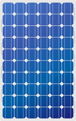 Green Energy Solar panel on white, alternative electricity source, concept of sustainable resources. Vector illustration
