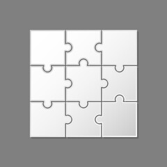 White Puzzle Pieces Illustration Puzzle for Web Design