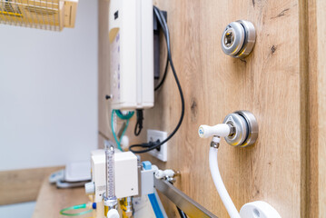 Closer up view of surgery new technology devices. Modern clean healthcare instruments.