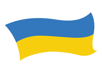 Ukrainian flag. Ukraine flag on white background. National flags waving symbols. Banner design elements