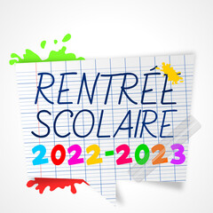 rentrée scolaire 2022 - 2023