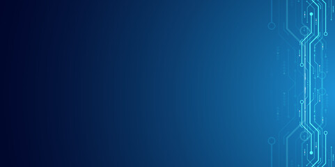 Circuit board. Motherboard. Blue technology background.