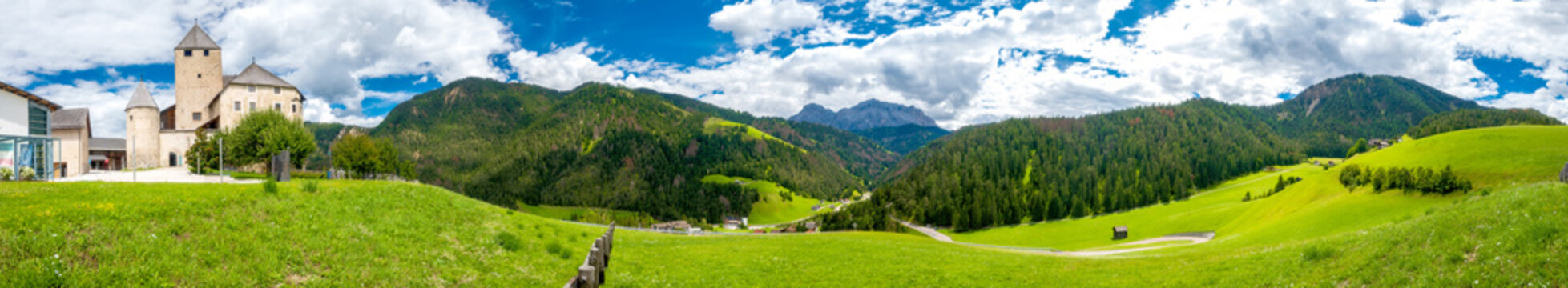 Castle Thurn (Ćiastel de Tor) in Saint Martin at Val Badia in South Tyrol in the state of Italy