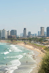 Old Jaffa Tel Aviv, Israel. City and sea view and sight. Sightseeing and tourism in Israel, Middle...