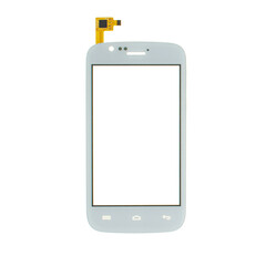touchscreen touch glass, spare part for phone, on white background