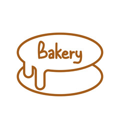 Cake logo design. Cake icon vector. Bakery logo.