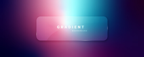 Abstract blur gradient background with transparent glass banner.