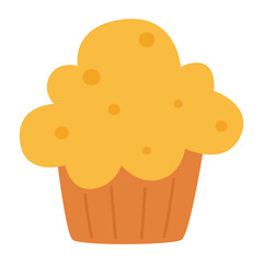 Cartoon christmas pastry cupcakes icon