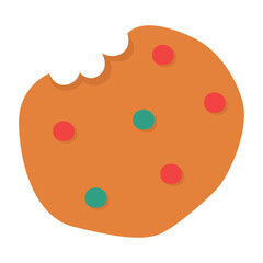 Christmas oatmeal cookie icon