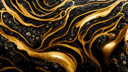 Luxurious  abstract lava, Marble and gold.