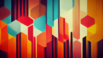 Abstract background design with  colorful shapes.