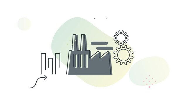 Pharma Industries and Factories - Abstract Animated Illustration as MP4 File