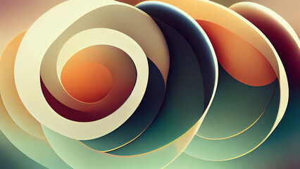 Organic abstract a circles pattern paint of pastel colors