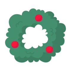 Gardinen Christmas wreath icon. © Sathaporn