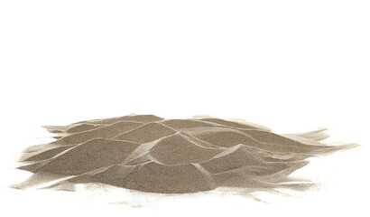 Fototapeta na wymiar Desert sand dune isolated on white background, clipping 
