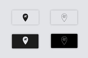 airport location icon isolated