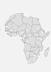 Capitals Africa mute map